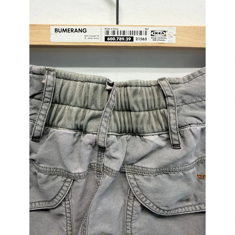 Gramicci Gray Cargo Capri Shorts Tie Dye Hem Gorpcore Hiking Utility Womens 31